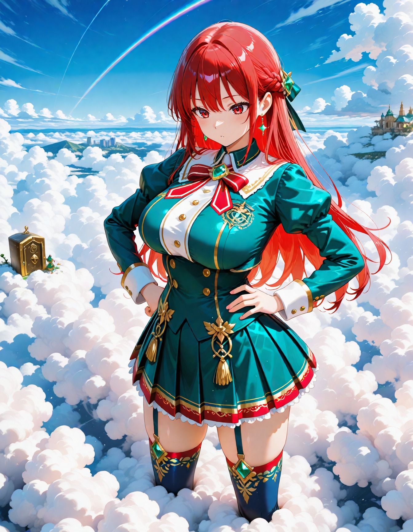 サンプル画像1:巨大娘、目覚めた街で踏み出す第一歩。(はやぶさ工房) [d_620498]