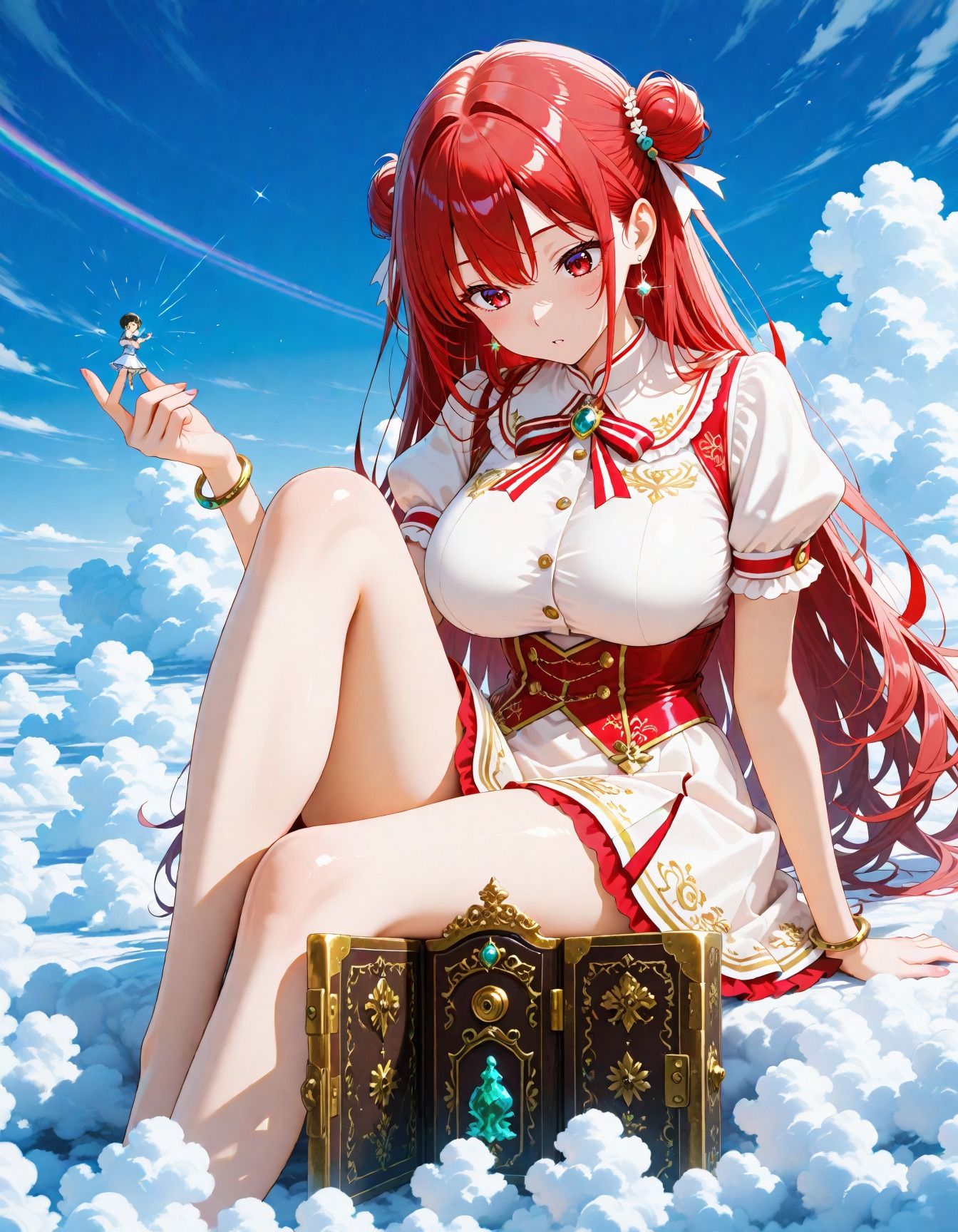 サンプル画像2:巨大娘、目覚めた街で踏み出す第一歩。(はやぶさ工房) [d_620498]