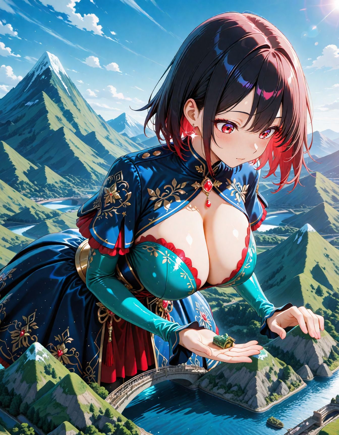 サンプル画像3:巨大娘、目覚めた街で踏み出す第一歩。(はやぶさ工房) [d_620498]