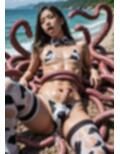 超絶リアル！！触手でヌルヌル！！ふたなりCG集 NO.13【アイパッチビキニメイド・ショートパンツ・ニット・牛柄ビキニ】180枚