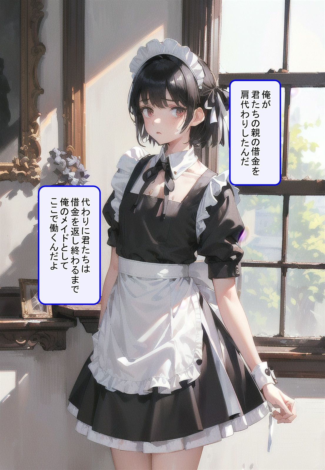 サンプル画像1:メイドを全員孕ませて俺専用の肉便器にした話(ひかえめ屋) [d_620704]