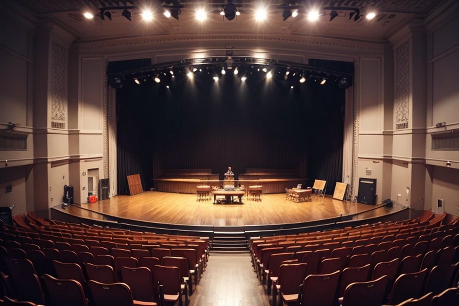 サンプル画像6:コンサートホール  背景素材(豊川内角) [d_620729]
