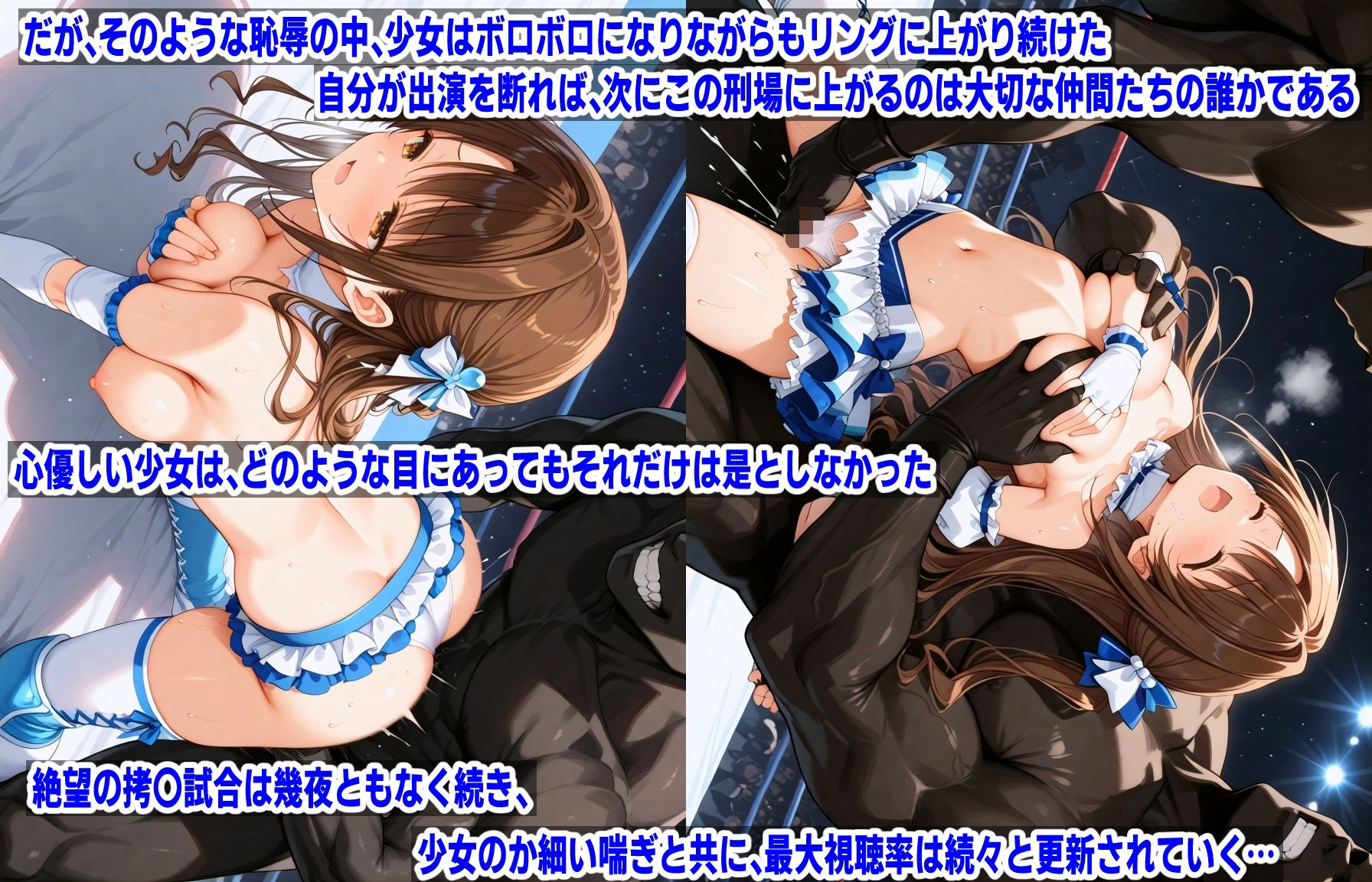 サンプル画像3:戦うアイドルがえっちにやられちゃうAICG集vol.2 島村〇月ちゃんをガチなプロレスでねちねちとかわいがって視聴率を稼ごう！(mugi) [d_620801]