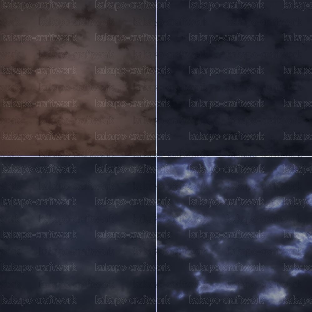 サンプル画像5:背景素材 見上げる空詰め合わせ(かかぽクラフトワークの素材屋さん) [d_620988]