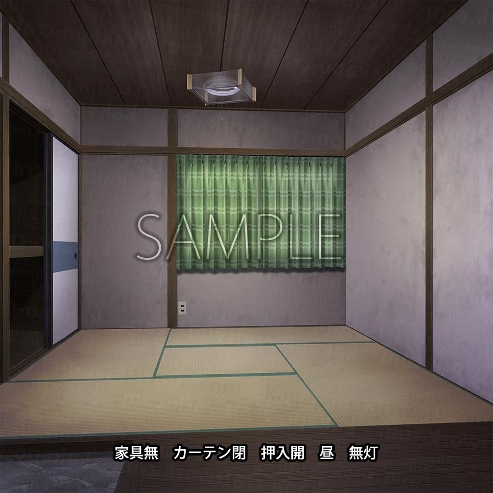 サンプル画像4:背景素材 昭和っぽい四畳半アパート(かかぽクラフトワークの素材屋さん) [d_621015]