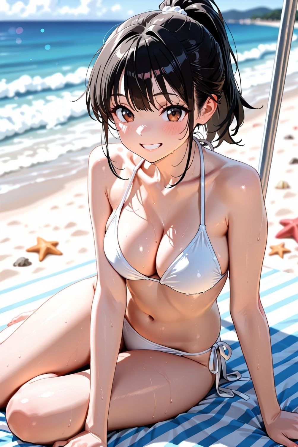 視線独占のビキニ彼女と物陰セックス1