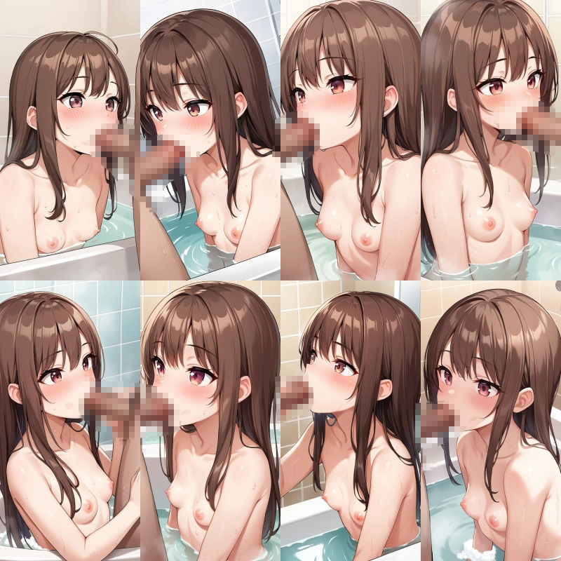 貧乳彼女にお風呂で舐めてもらった【500枚】 画像9