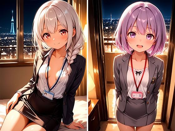 サンプル画像2:4K超高精細CG集 終電逃した後輩ちっぱいOL美女とホテルで朝までエッチしちゃった件(おしごと?コレクション) [d_621201]