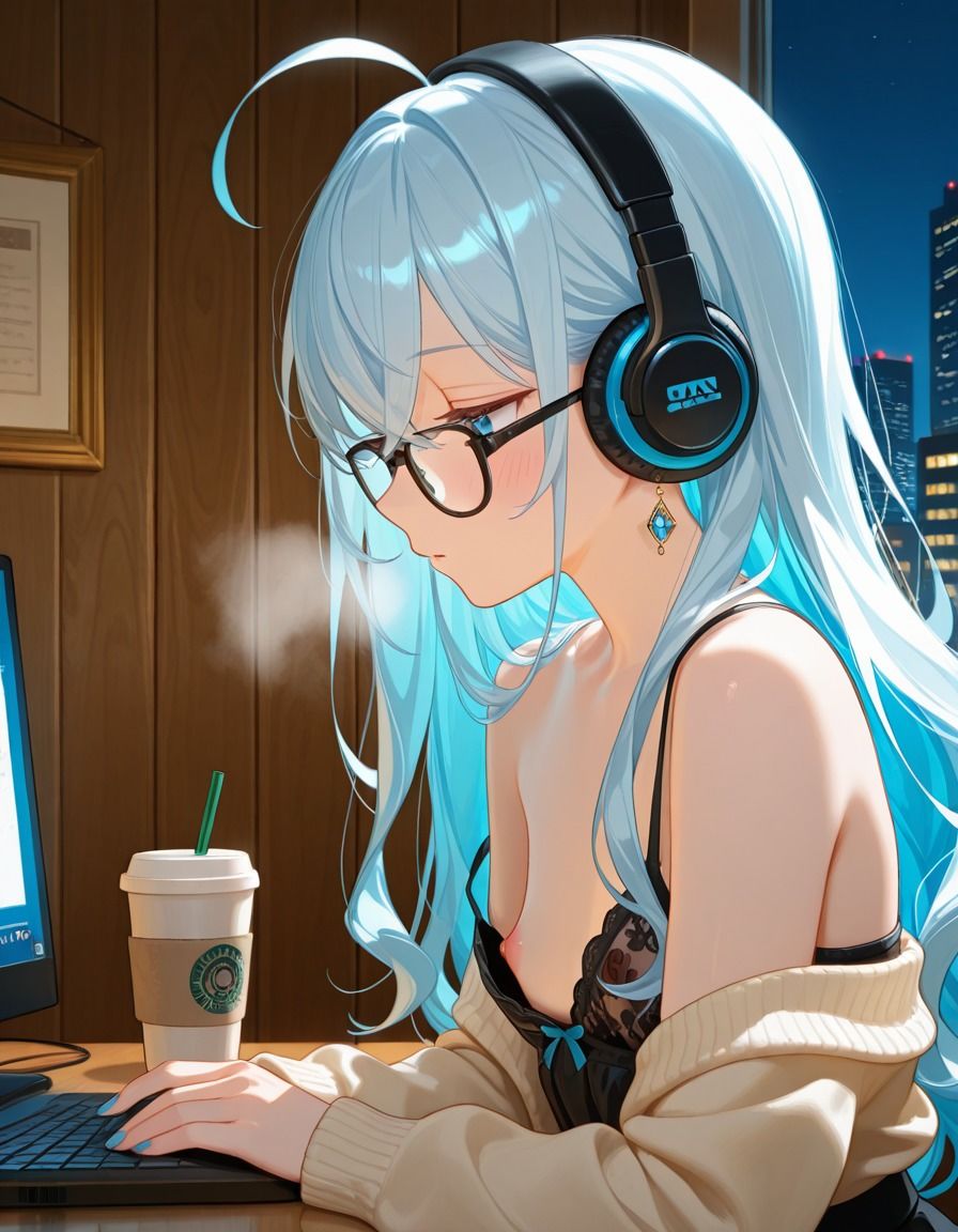 OL男の娘の残業ひとりえっち 画像4