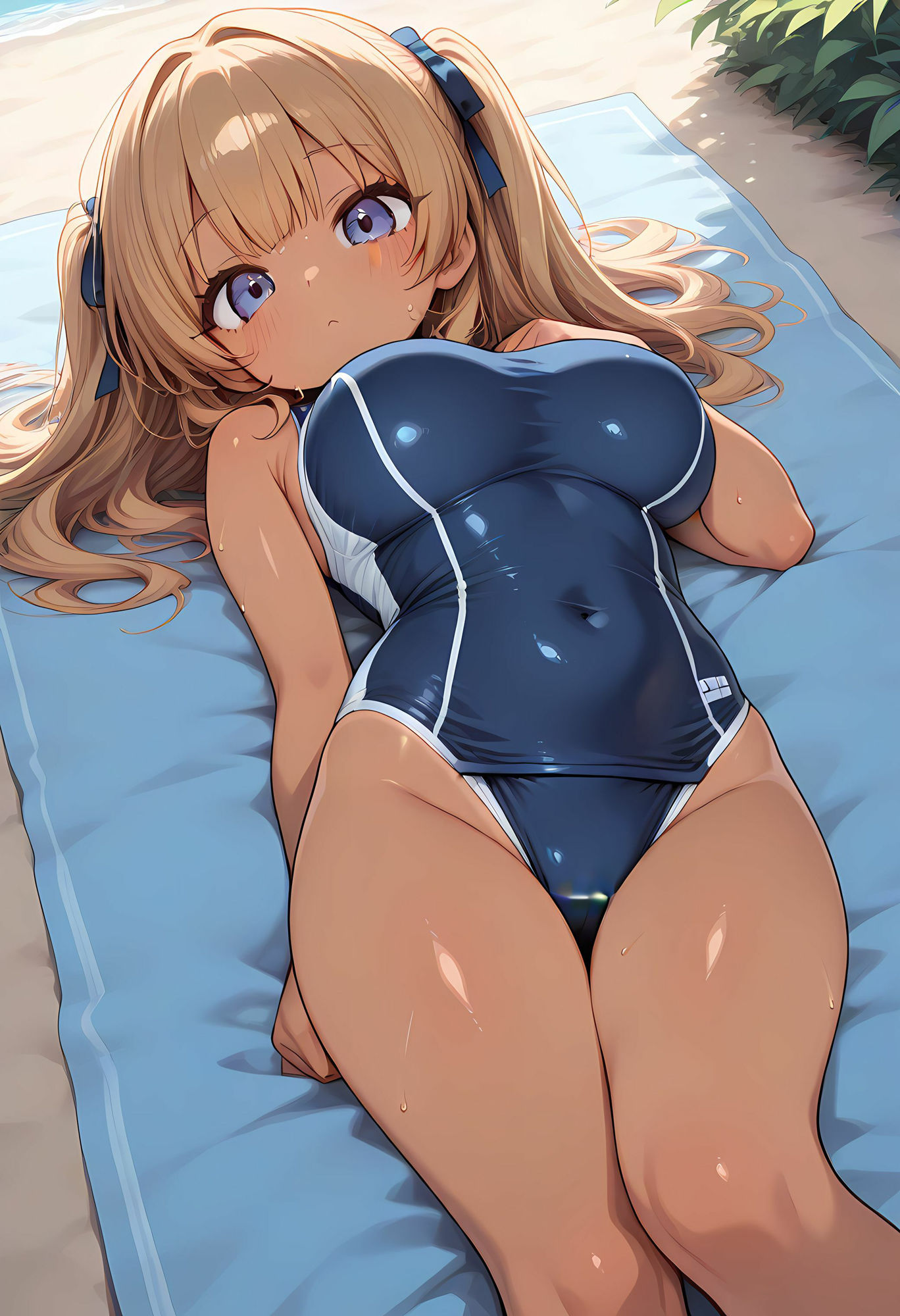 サンプル画像4:日焼けした巨乳ギャルに興奮して生挿入したら最高だった  「お兄さんてエッチ上手ですね」(nes_aiart) [d_621316]