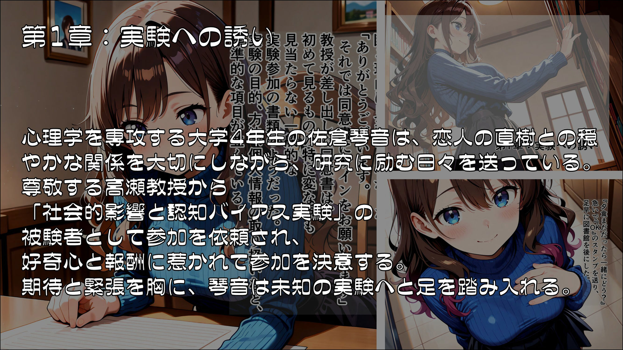 サンプル画像1:琴音と鈴 〜心理学実験が目覚めさせたもう一人の私〜_前編(ゆいのまにまに) [d_621331]