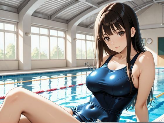 淫乱学園 水泳部の爆乳教え子に生ハメ種付け性教育 画像1