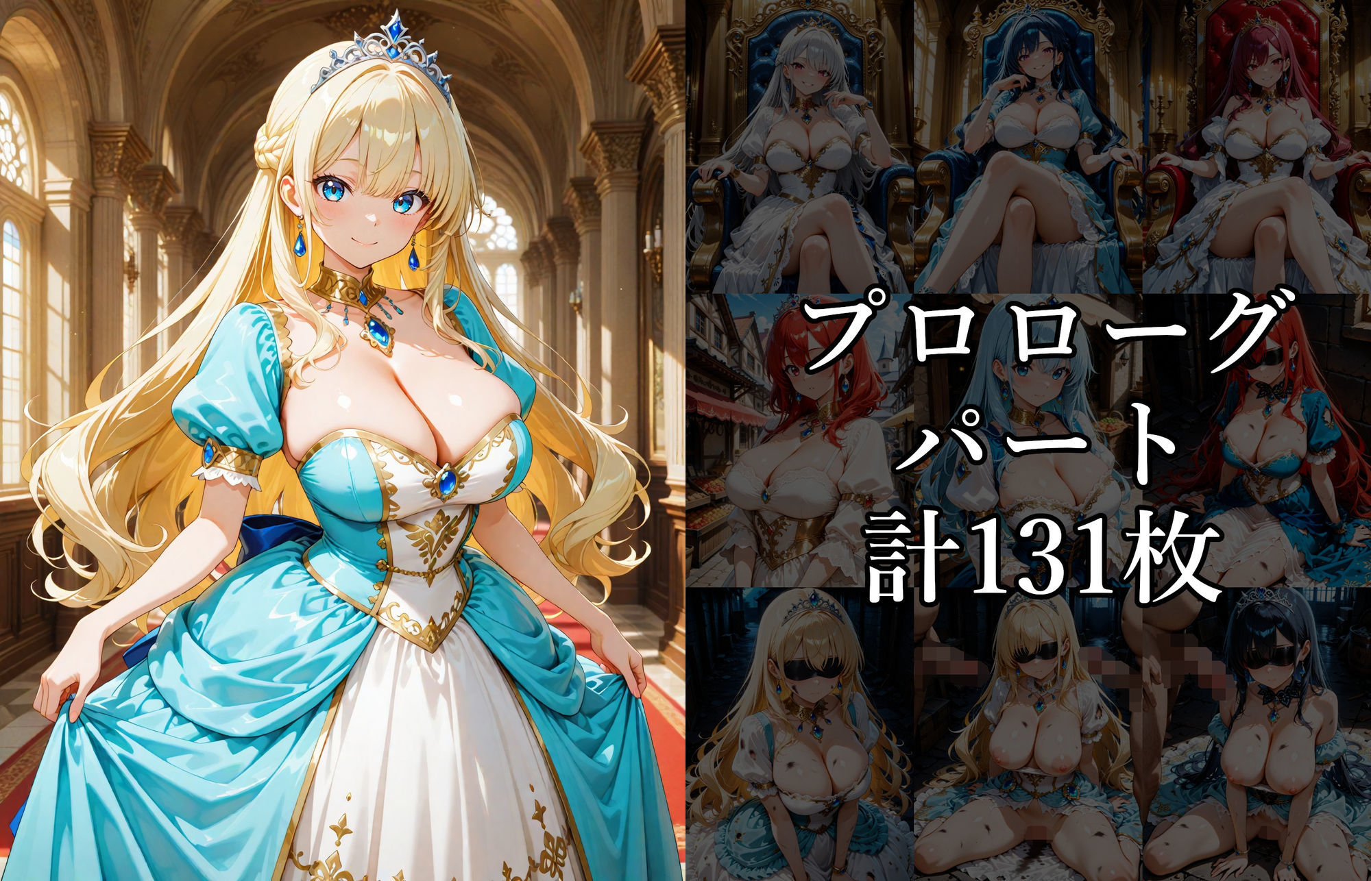 サンプル画像2:囚われの姫君 〜純潔を散らされ、快楽に堕ちた白き花〜(はやぶさ工房) [d_621751]