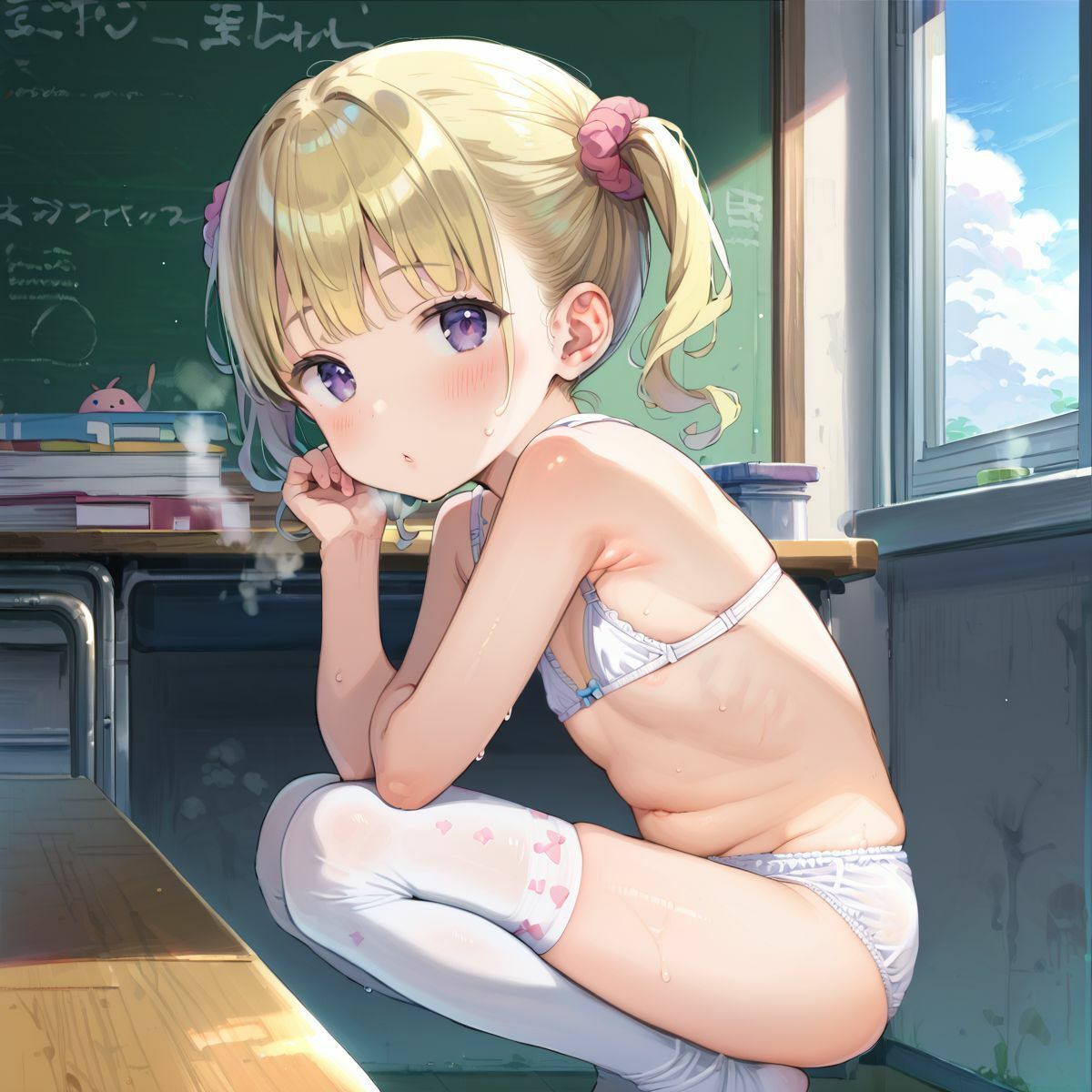 純粋無垢なちっぱい少女は白下着しか着ない046