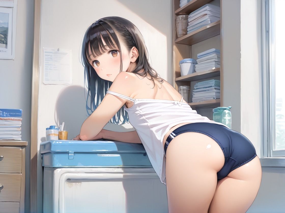 スク水少女のすじまんに種付 画像2