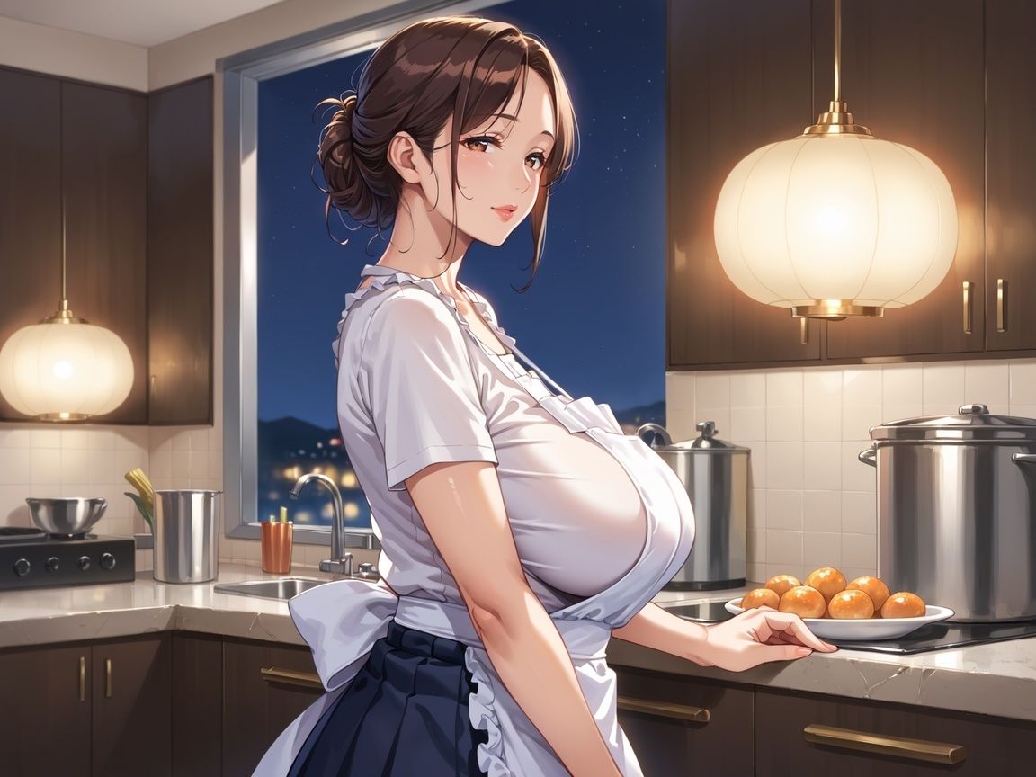 先輩の爆乳奥さん  寝取って中出しセックス 画像1