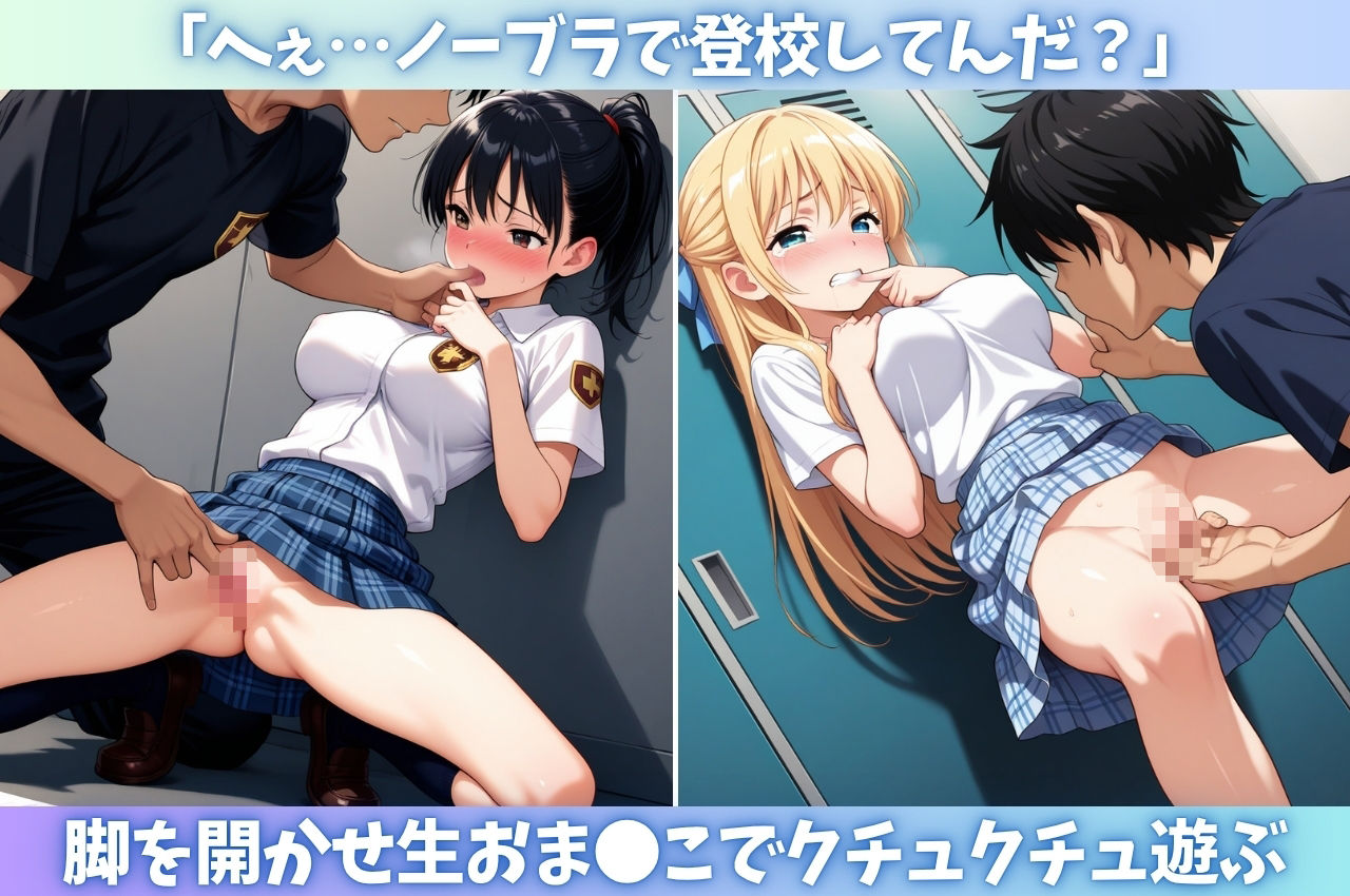 サンプル画像2:お嬢様学校に潜入！時間停止レ〇プ(はむ巨乳女子高生) [d_622030]