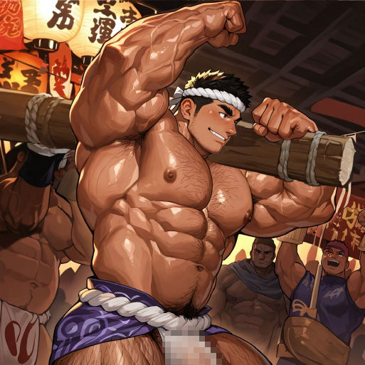 ガチムチ・マッチョ・ガチポチャゲイCG集60-褌・祭特集 画像4