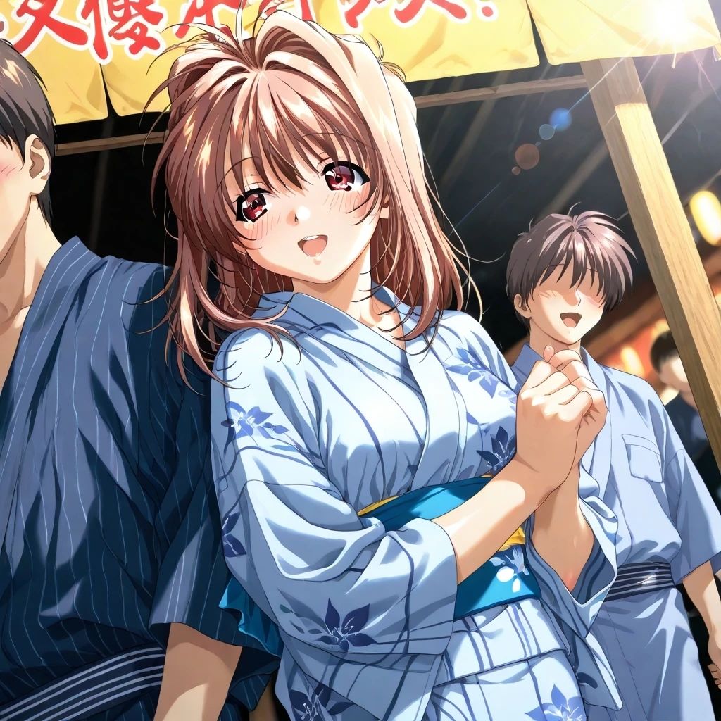 サンプル画像2:AIイラストCG集97  L〇VERS  恋に〇ちたら  河〇理恵  夏祭り編(ドンガラAI美少女イラスト支部) [d_622106]