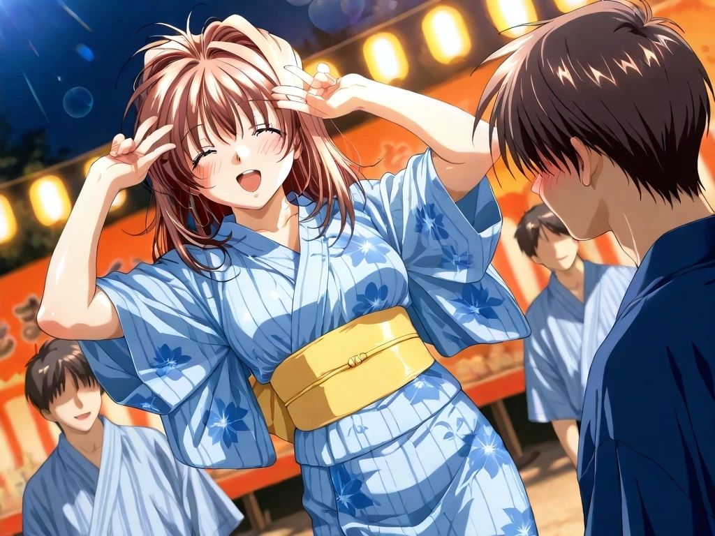 サンプル画像3:AIイラストCG集97  L〇VERS  恋に〇ちたら  河〇理恵  夏祭り編(ドンガラAI美少女イラスト支部) [d_622106]