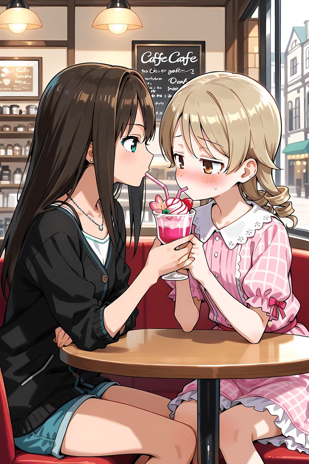 渋〇凛と森久〇乃々のイチャらぶエッチ本 画像1