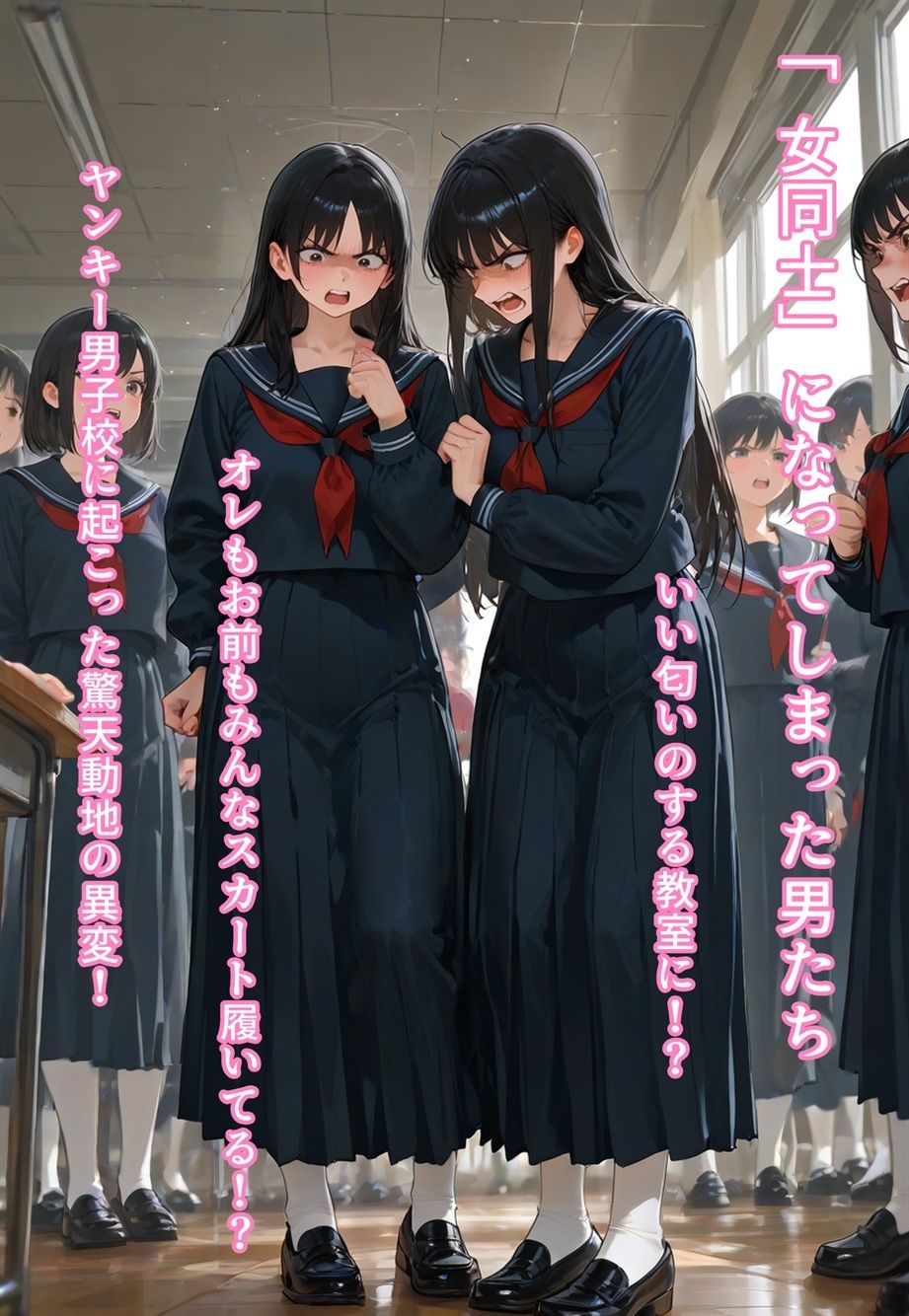 サンプル画像5:全校女体化★100円画集 〜セーラー裁きの舞台裏〜(真城の秘宝館) [d_622173]