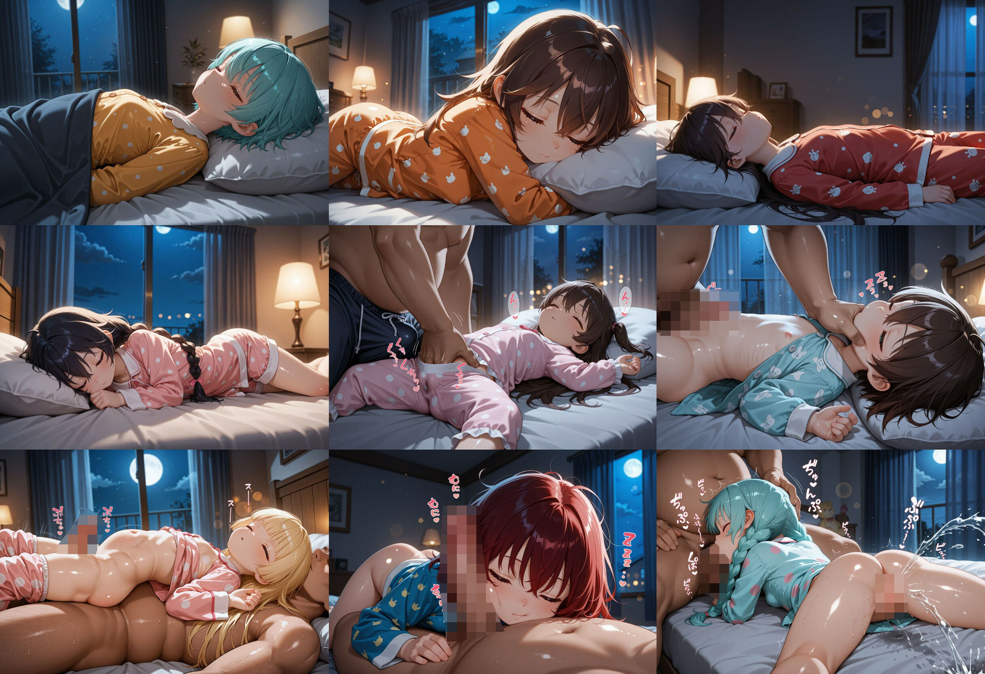 サンプル画像6:みんな楽しいお泊り学習会〜参加賞は特濃子種汁〜(Kagari-AIart) [d_622178]