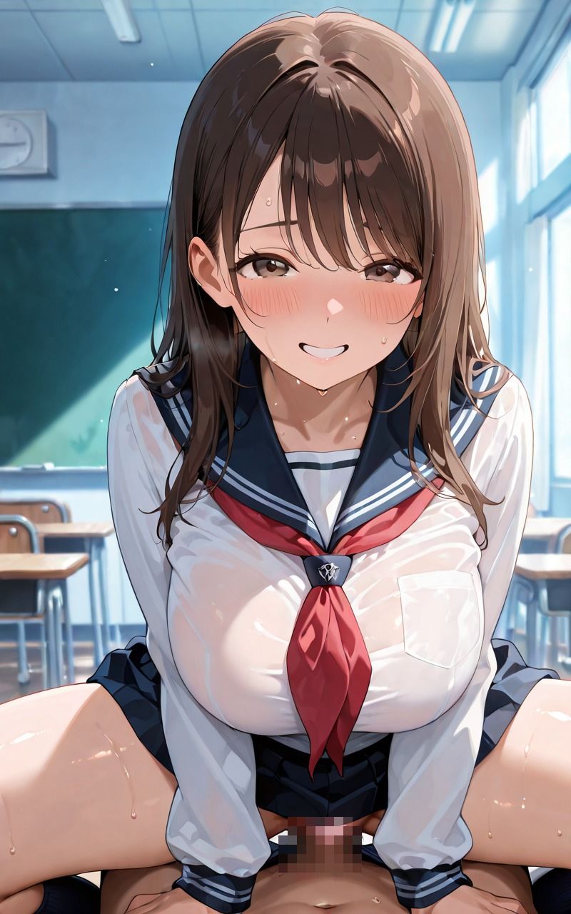 巨乳な女子校生にブルマを着せて性指導 画像10