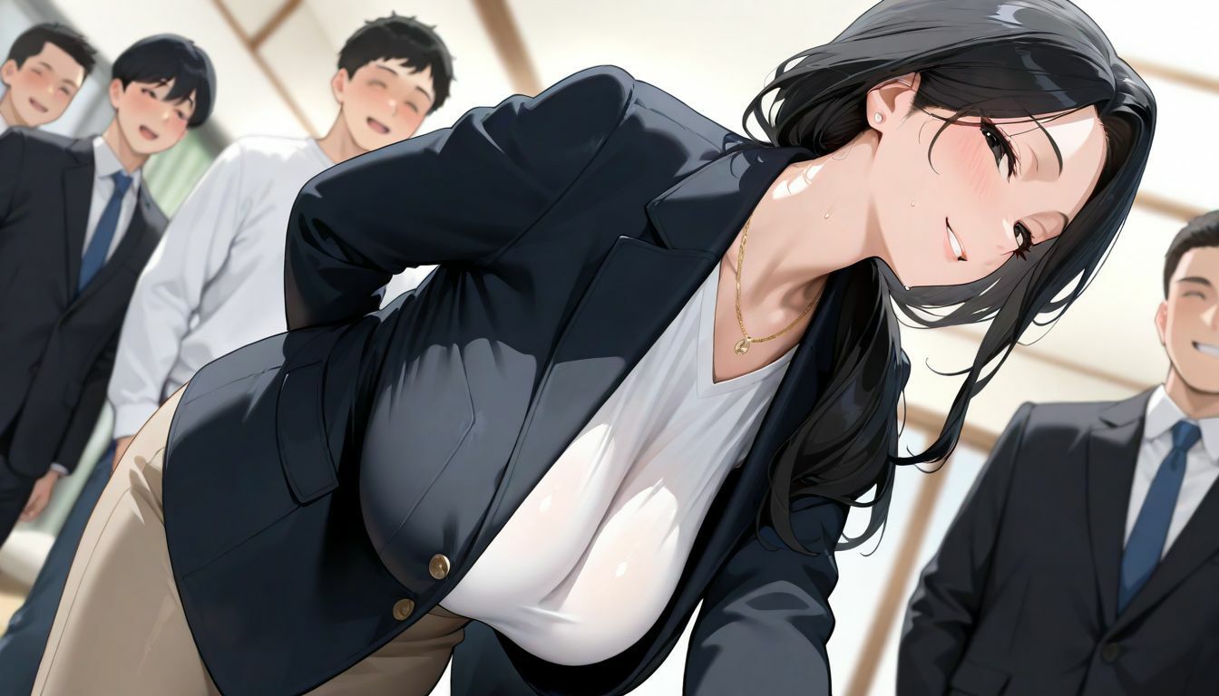爆乳上司の痴態遊戯 画像1