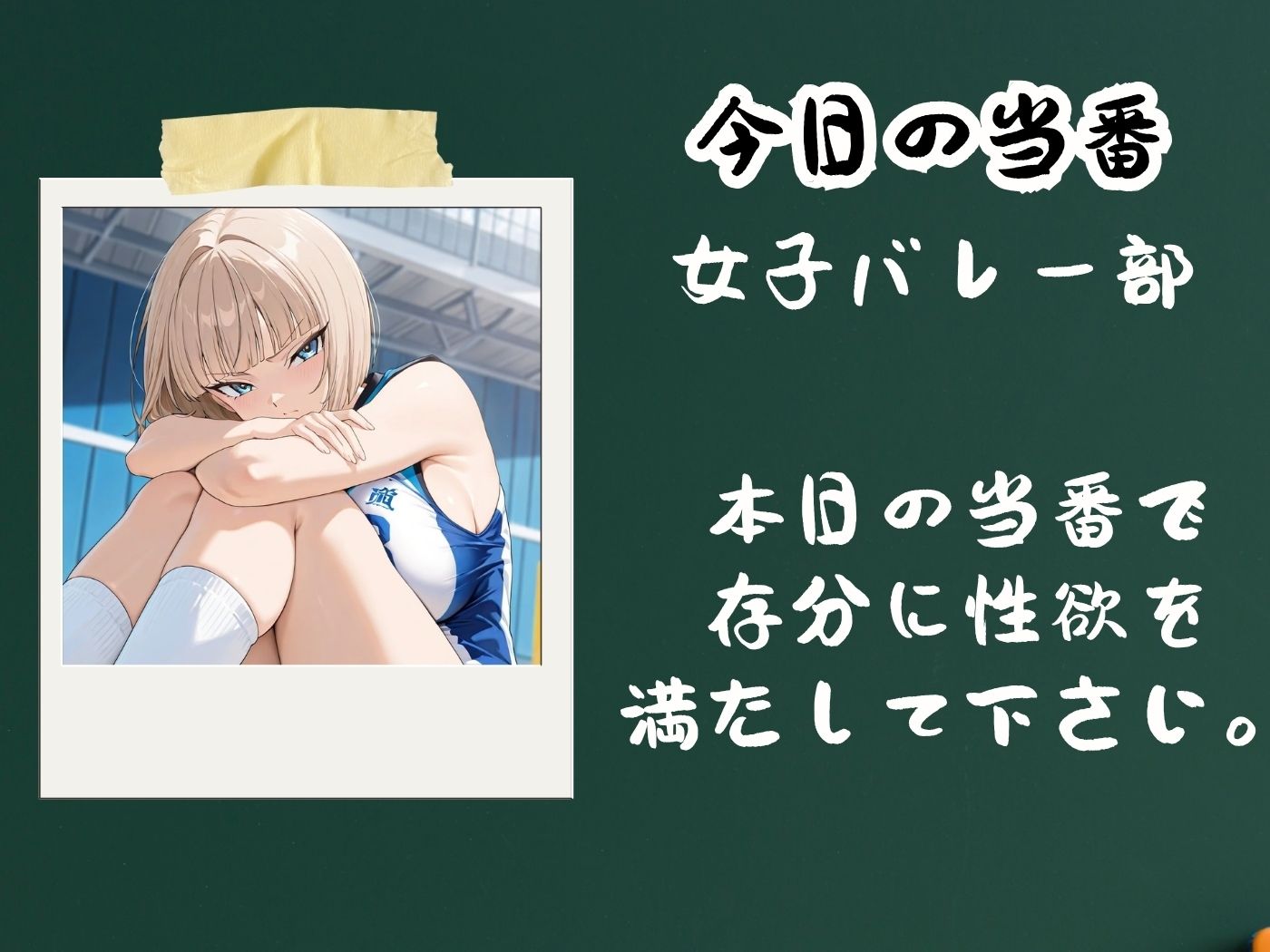 サンプル画像2:今日の性直担当は君達だ〜女バレ×金髪ギャル〜(トッポギ) [d_622295]