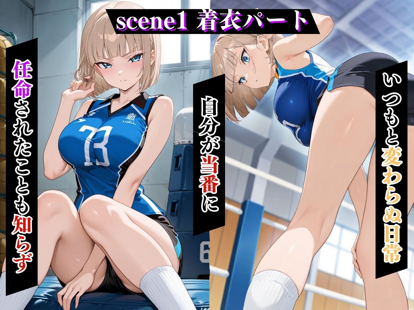 サンプル画像4:今日の性直担当は君達だ〜女バレ×金髪ギャル〜(トッポギ) [d_622295]