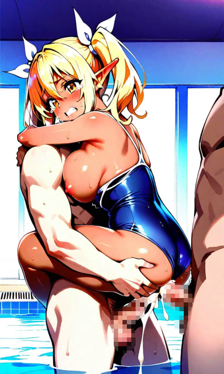 スク水巨乳ダークエルフちゃん 画像7
