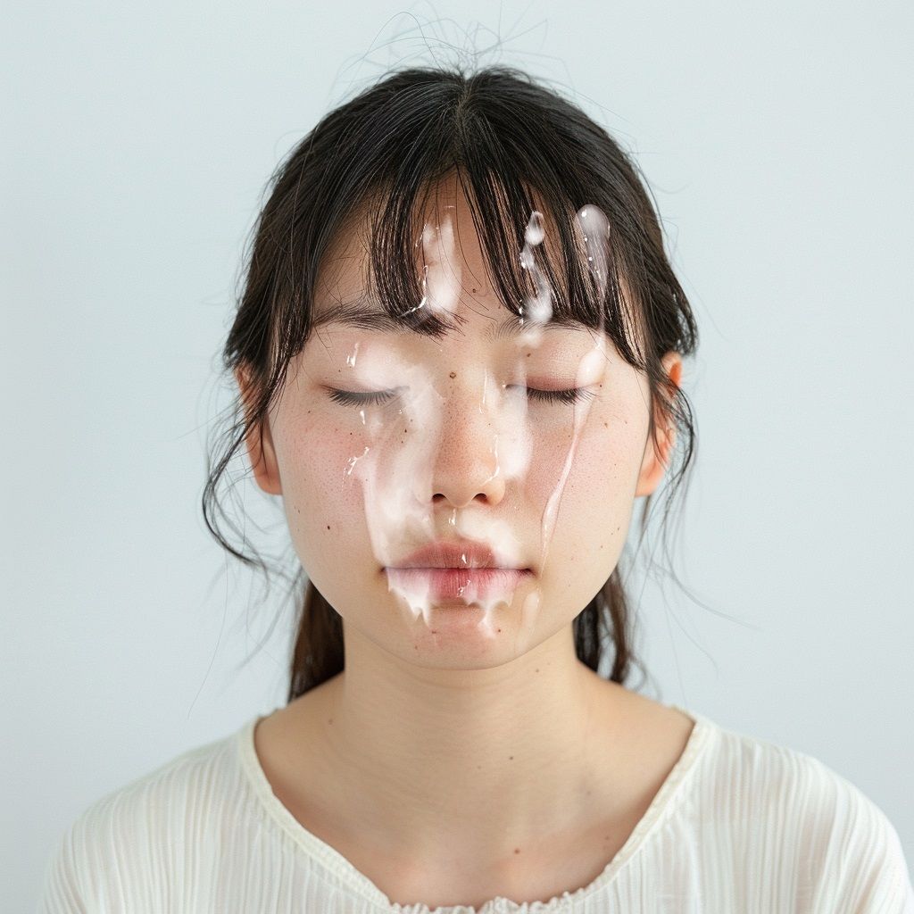 サンプル画像6:100人の顔射図鑑(AI美少女図鑑) [d_622528]