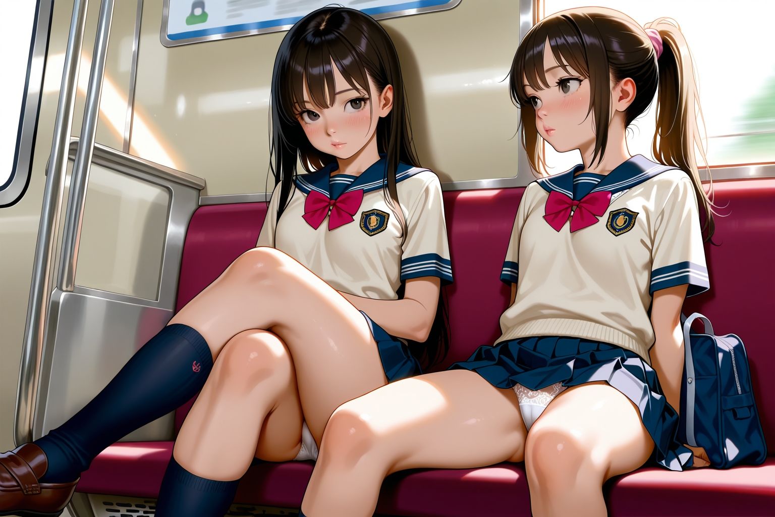 見てるのはスカート。でも本当は… 画像1
