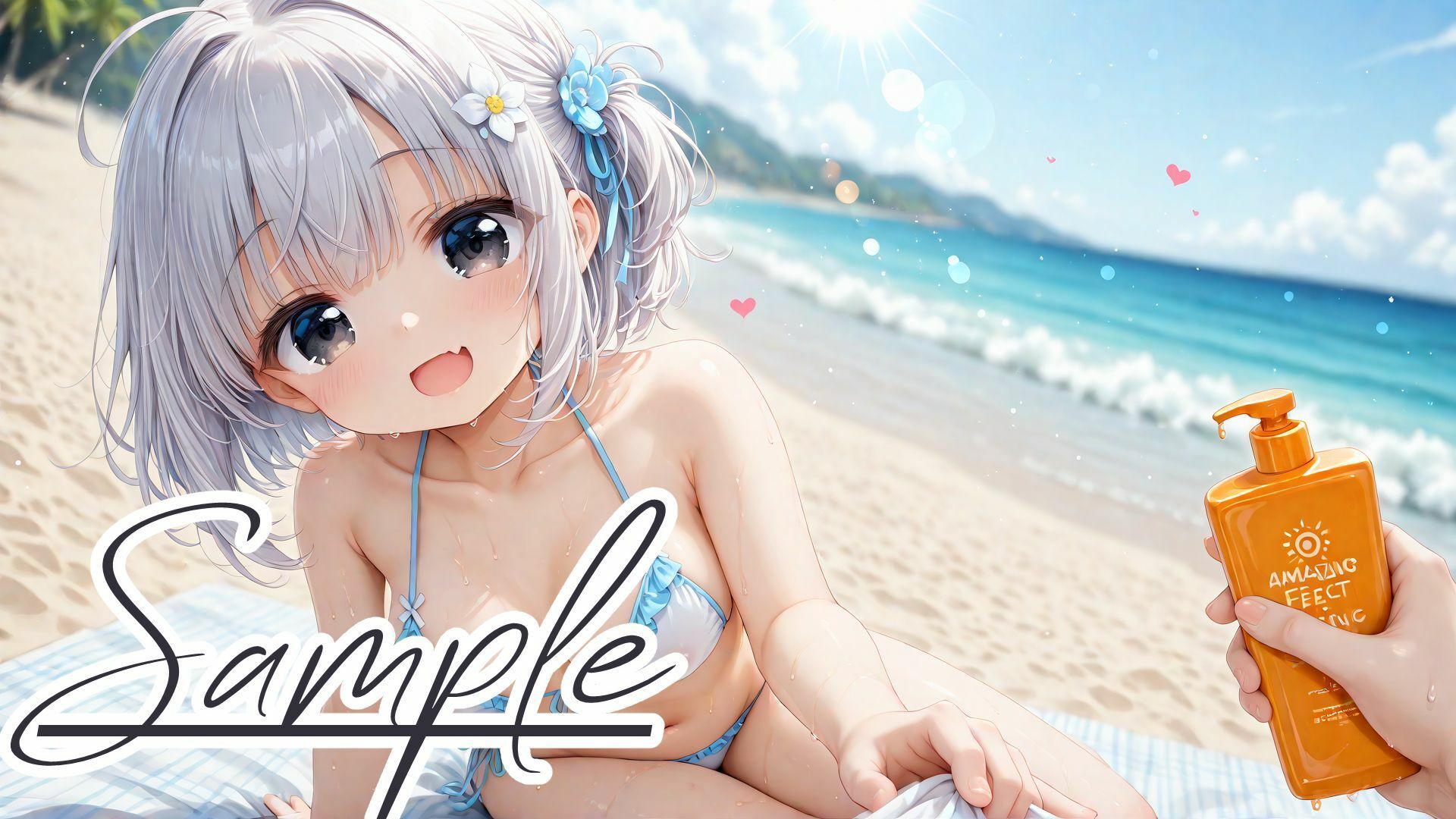 サンプル画像1:水着えっちコレクション〜ぬれ透け少女と白濁ビーチ〜(棚から串だんご) [d_622743]