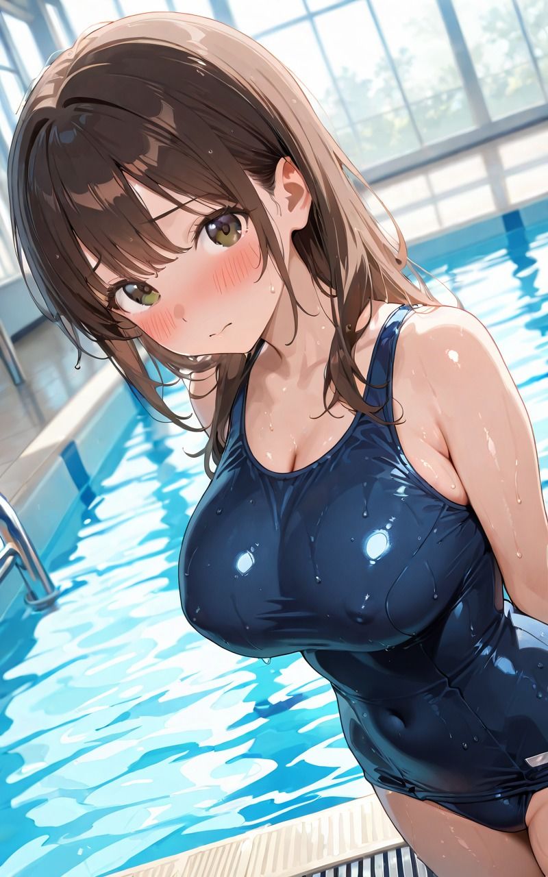 スク水女子校生と汗だく快楽セックス 画像1