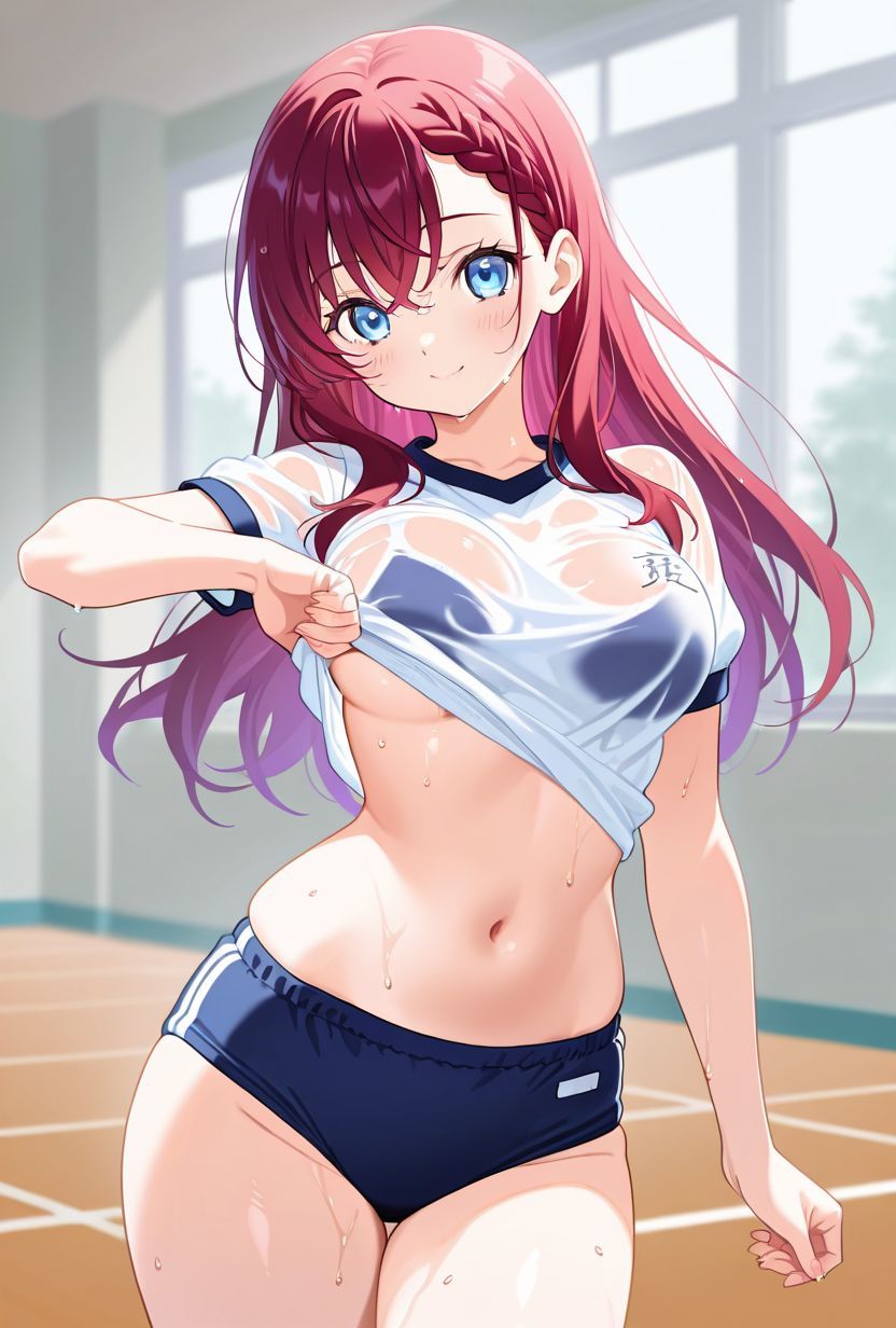 サンプル画像1:『濡れ透け図鑑 – 体育着編 B組』〜元気でちょっと活発な女の子たち〜(月夜にだけ許されること) [d_622956]