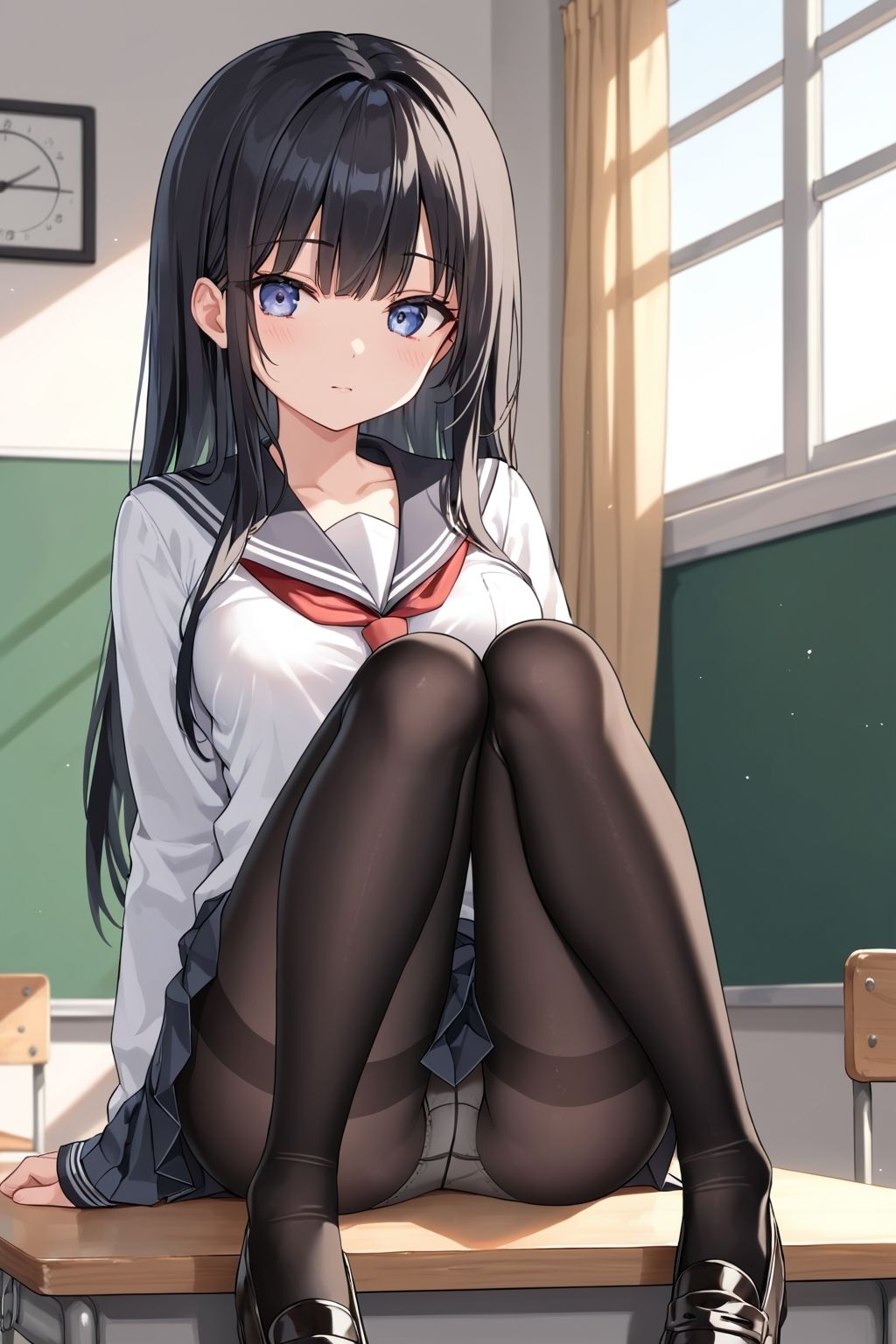 女子〇生の黒タイツパンチラ2【500枚】 画像10