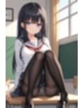 女子〇生の黒タイツパンチラ2【500枚】