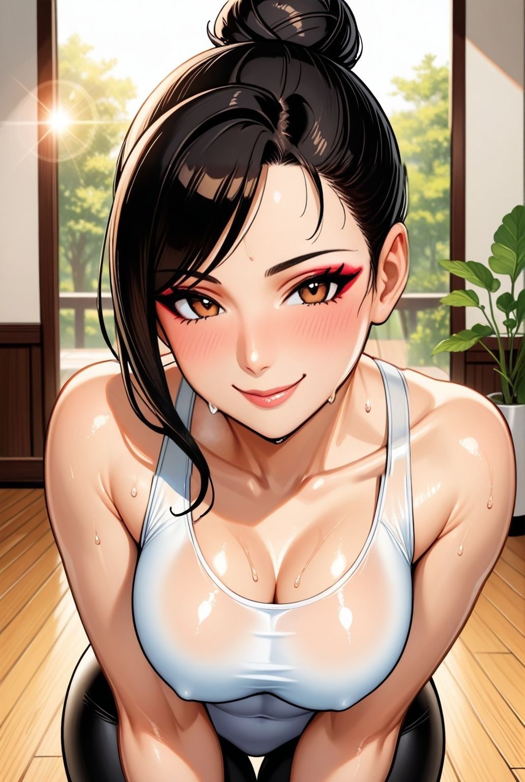 サンプル画像2:人妻ヨガ講師の艶ポーズ しっとり濡れる身体(快楽熟女人妻クラブ) [d_623148]