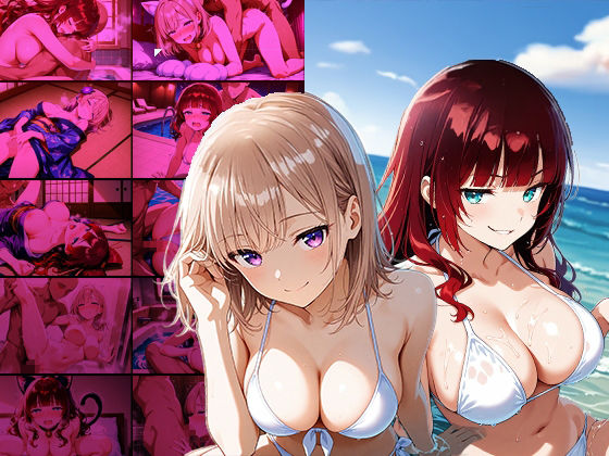 サンプル画像1:高級リゾートで秘密の個人レッスン！爆乳ダブルモデル孕ませ撮影【4K】(御一堂) [d_623314]