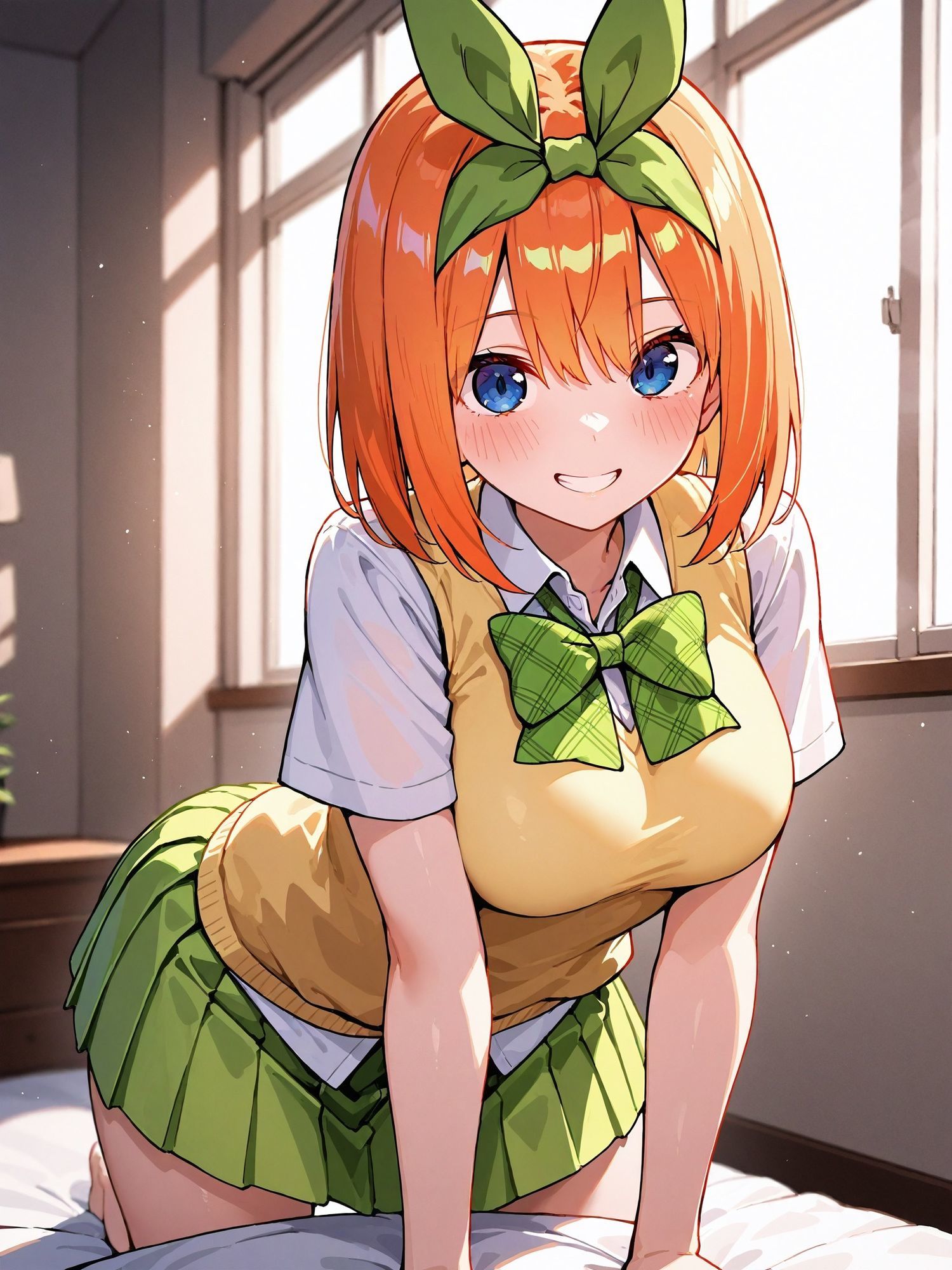 ヒロイン即えっち 中●四葉 制服編 画像1