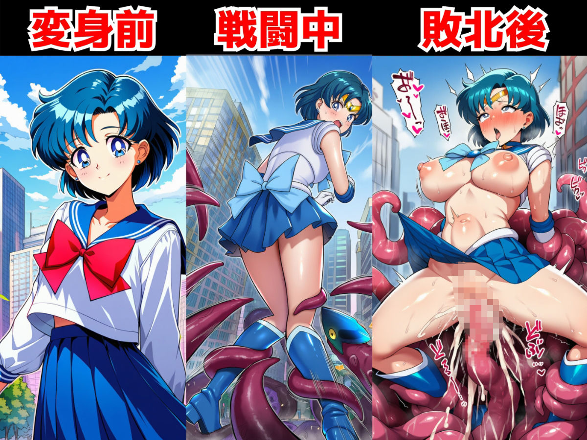 サンプル画像2:敗北セーラー戦士はモンスターに連続種付けされてアヘ顔に！？【異種姦:500枚】(あちちハウス) [d_623429]