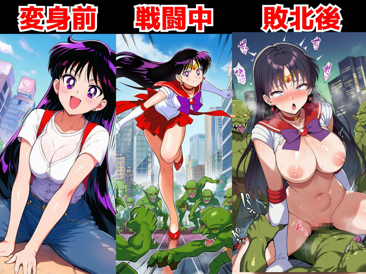 敗北セーラー戦士はモンスターに連続種付けされてアヘ顔に!?【異種姦:500枚】 画像3