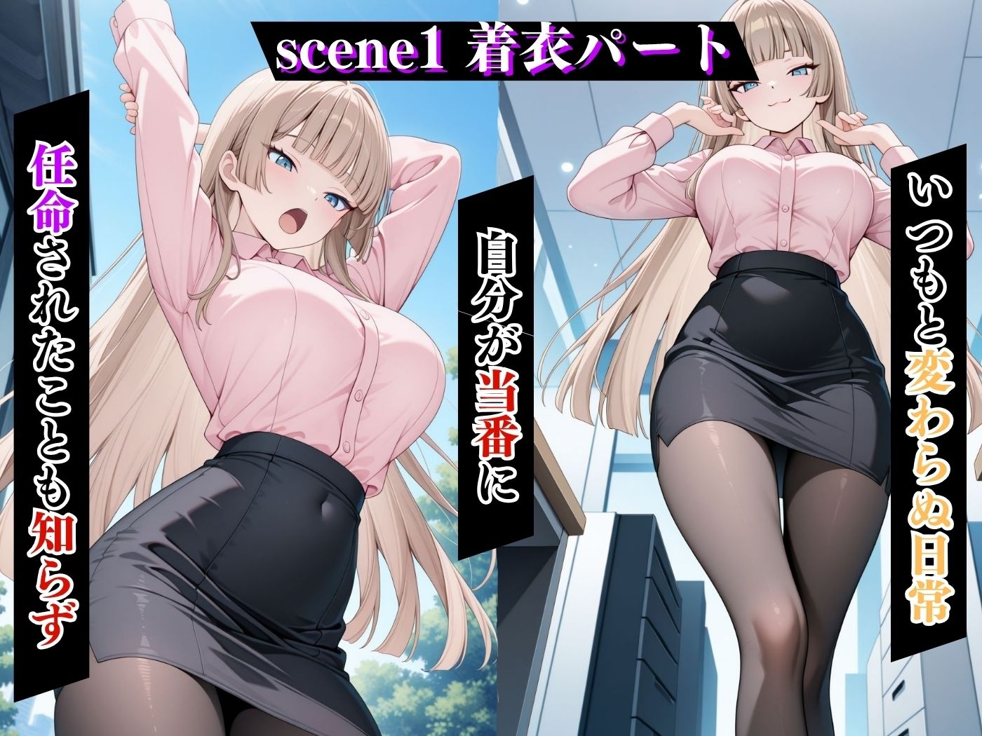 サンプル画像4:今日の性直担当は君達だ〜OL×巨乳ギャル〜(トッポギ) [d_623570]