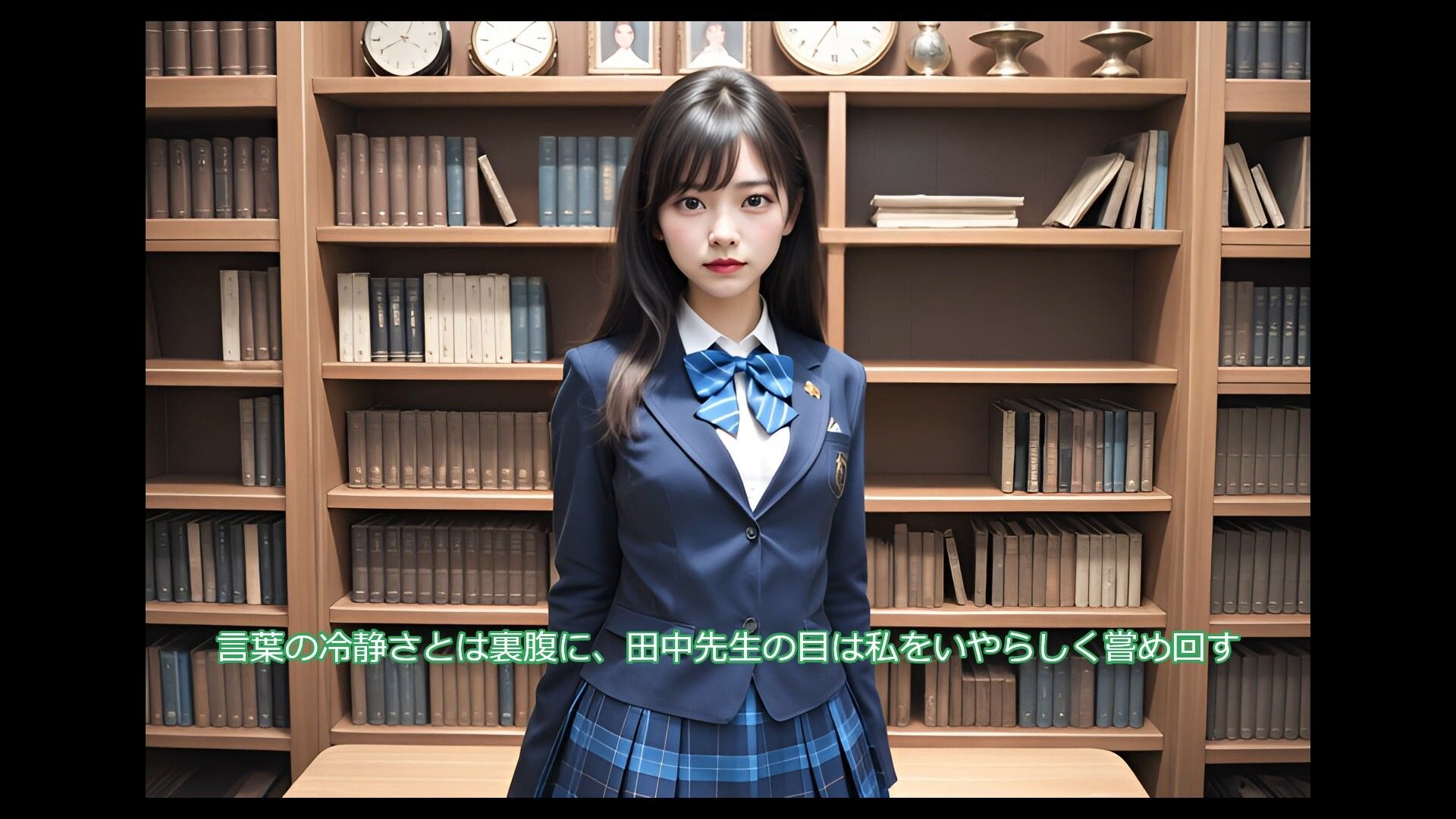 サンプル画像6:【ボイスドラマ風動画】生徒会長 白石奈緒美の秘密(AI動画研究所（S）) [d_623612]