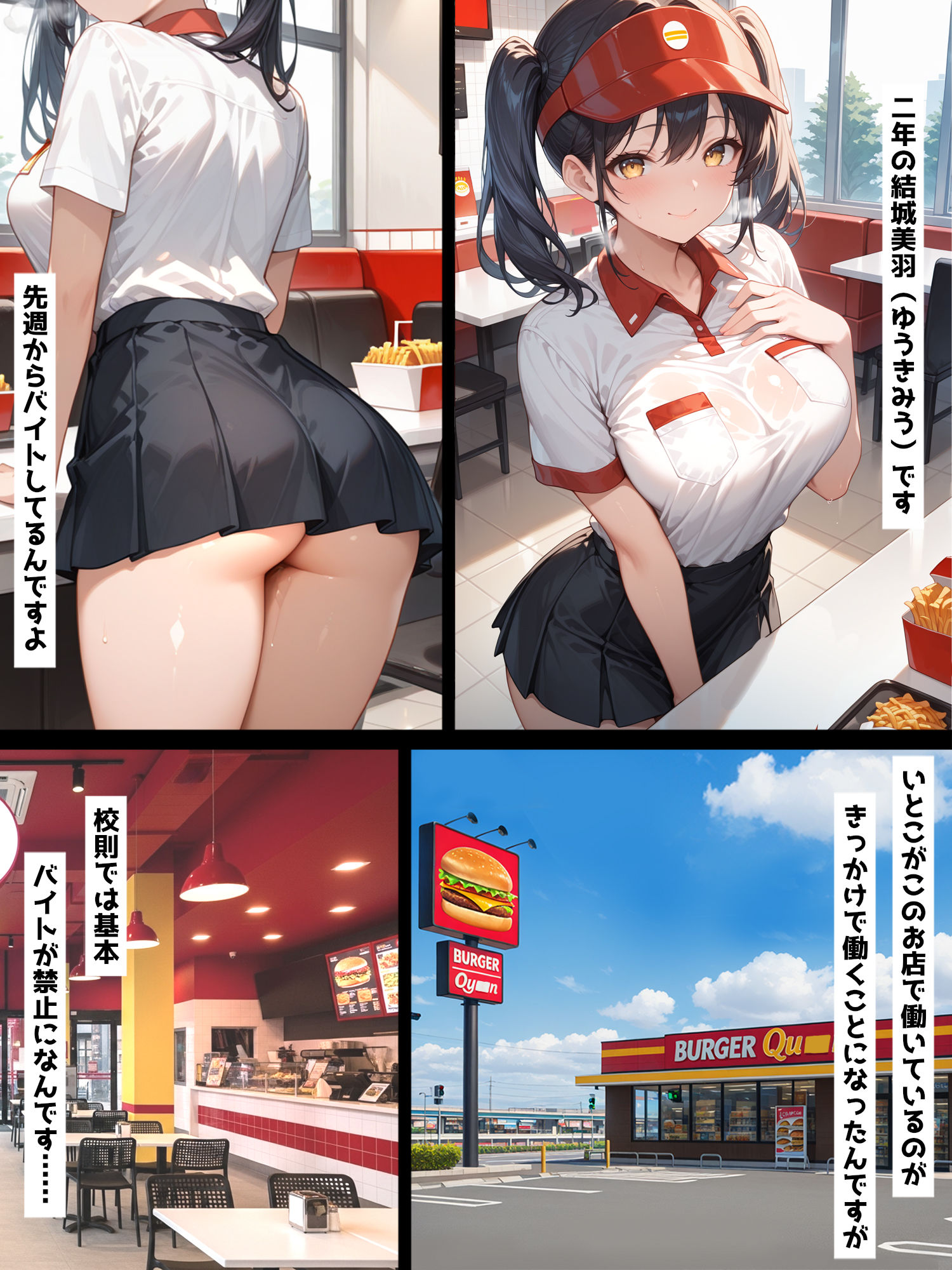 サンプル画像1:性教育学園X やりまくり！全裸バイト バーガーショップ編 vol.40【セリフ入有】(彗星レコード) [d_623700]