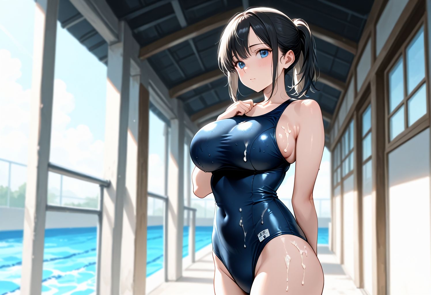 サンプル画像6:スク水女子校生との秘密の濃厚種付け日記(おたまんじゅう) [d_623815]