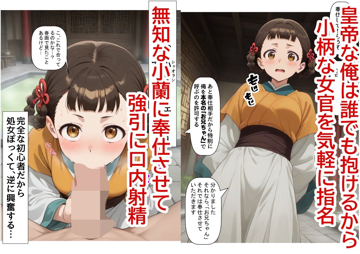 サンプル画像5:後宮美少女に種付けしまくる（前編）《ストーリー＆台詞ありCG集》〜《巨根チート皇帝転生》〜(『妹＆幼馴染』大好き商店（byハマダ殿下）) [d_623865]