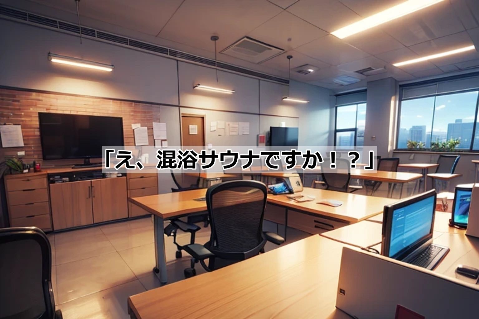 サンプル画像1:サウナで見かけた爆乳少女と汗だくエッチ(くまとねこ屋) [d_623962]